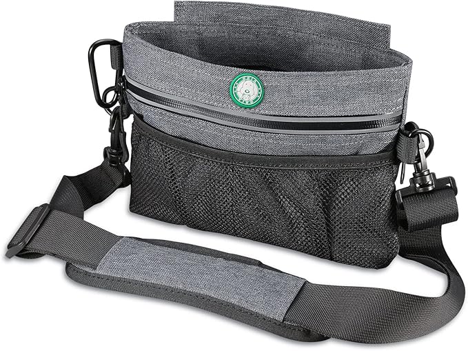 Dog Treat Training Pouch, Portable Dog Treat Bag for Pets, Removable Inner Pocket, Built-in Poop Bag Dispenser