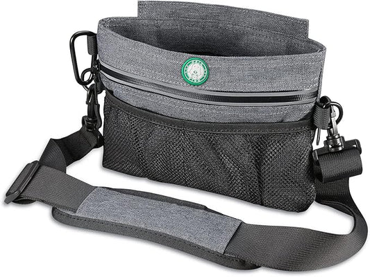 Dog Treat Training Pouch, Portable Dog Treat Bag for Pets, Removable Inner Pocket, Built-in Poop Bag Dispenser