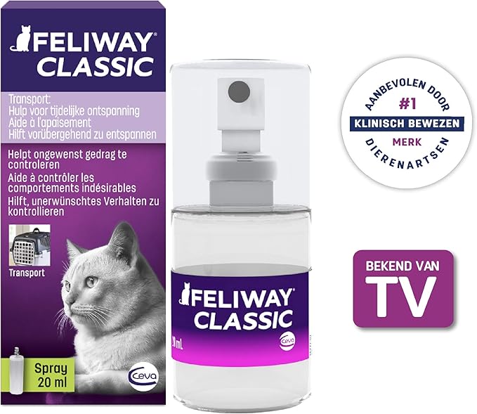 FELIWAY Classic Cat Calming Pheromone Travel Spray (20 mL)