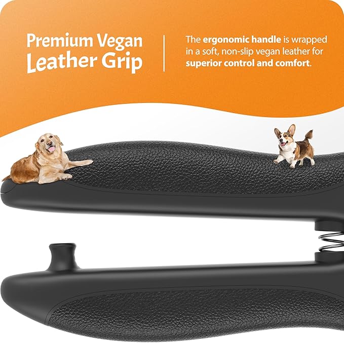 Pet Nail Clipper PRO 2026 - Quick-Vision LED Light | 2-Stage Adjustable Professional-Grade Blade | Adjustable Magnifier Safety Guard - for Cats, Small, Medium and Large Dogs - Black
