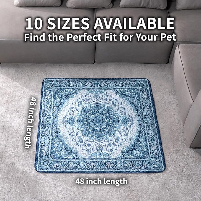 Dog Pee Pads Training Pads Upgrade Triple Thickness All-Purpose Super Absorbent & Leak-Proof, Quick Dry and Leak-Proof and Odor Control (Blue/Multi, 48" x48"x2PCS)