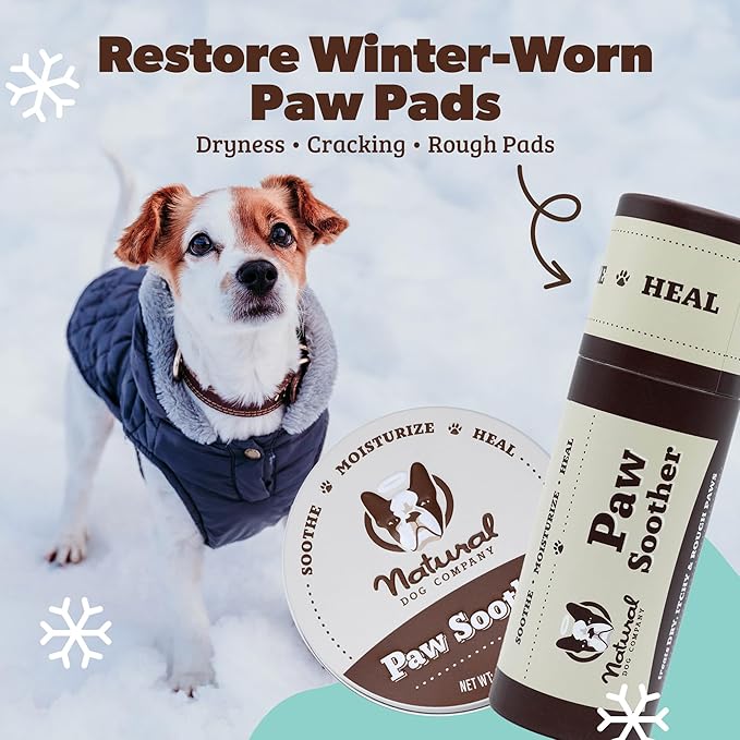 Natural Dog Company Paw Soother Balm Bundle, with 4 Travel Sticks (0.15 oz Each), Lotion, Moisturizes & Soothes Irritated Paws & Elbows, Protects from Cracks & Wounds, Lick-Safe, Made in USA