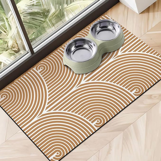 Dog Food Mats for Floors, Absorbent Dog Bowl Mat for Food and Water Dispenser Mat, Quick Dry Cat Food Mat Pet Supplies