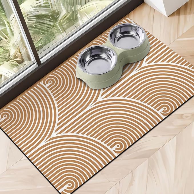 Dog Food Mats for Floors, Absorbent Dog Bowl Mat for Food and Water Dispenser Mat, Quick Dry Cat Food Mat Pet Supplies