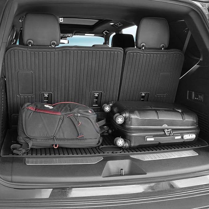 Cargo Mat for 2021-2026 Chevrolet Chevy Tahoe/GMC Yukon, Full Coverage All Weather Trunk Cargo Liner with 3rd Row Backrest Protectors for Tahoe Accessories (Not fit Yukon XL)