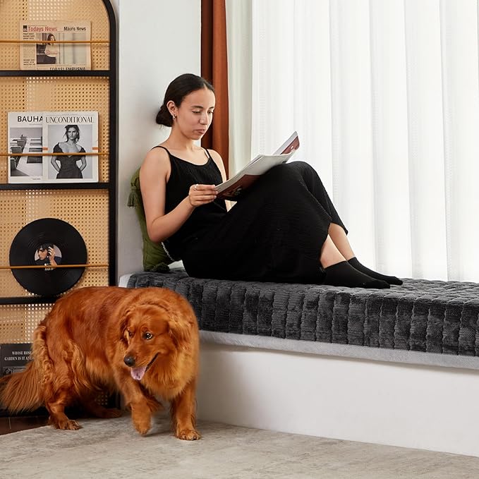 Couch Cover for Dogs Washable,Anti-Slip Back Cat Mat Pet Pad Blanket for Furniture Protector,Fuzzy Pet Sofa Cover for 3 Cushion Couch Sofa Pets Friendly (Dark Gray, 1pc/36"x80"/Seat Cover)