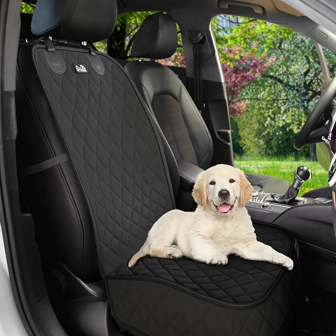 Front Seat Dog Cover for Car, Truck & SUV - Waterproof, Non-Slip Pet Car Seat Cover for Dogs - Durable, Easy to Install & Clean, Front Passenger Seat Protector for Pets & Vehicles