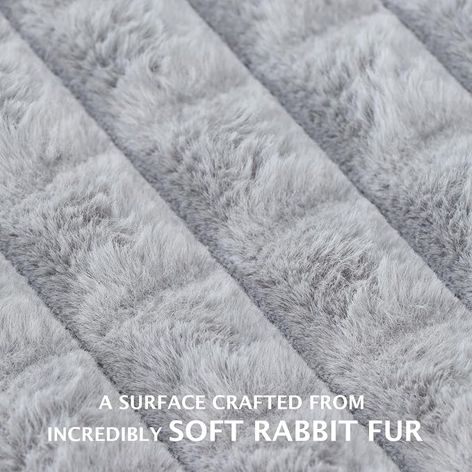 BVAGSS Dog Bed Washable Crate Mattress,Anti-Slip Memory Foam Soft Warm Pet Cushion for Small Medium Dogs, Calming Fluffy Sleeping Kennel Pad XH082 (35''x24'',Grey)