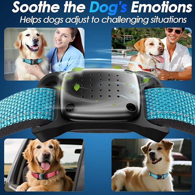 PSRAT for Dog Pheromone Calming Diffuser 3 in 1 Appeasing Pet Pheromones Diffuser to Calm Kit,for Pet Collars Designed Relaxants Carrying Box,Naturally Reduces Anxiety, Breakaway Safe Design