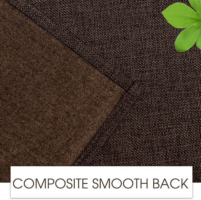 Joywell Linen Armrest Covers for Living Room Anti-Slip Sofa Arm Protector for Dogs, Cats, Armchair Slipcover for Recliner with 4 Pockets for TV Remote Control, Phone, Set of 2, Dark Brown
