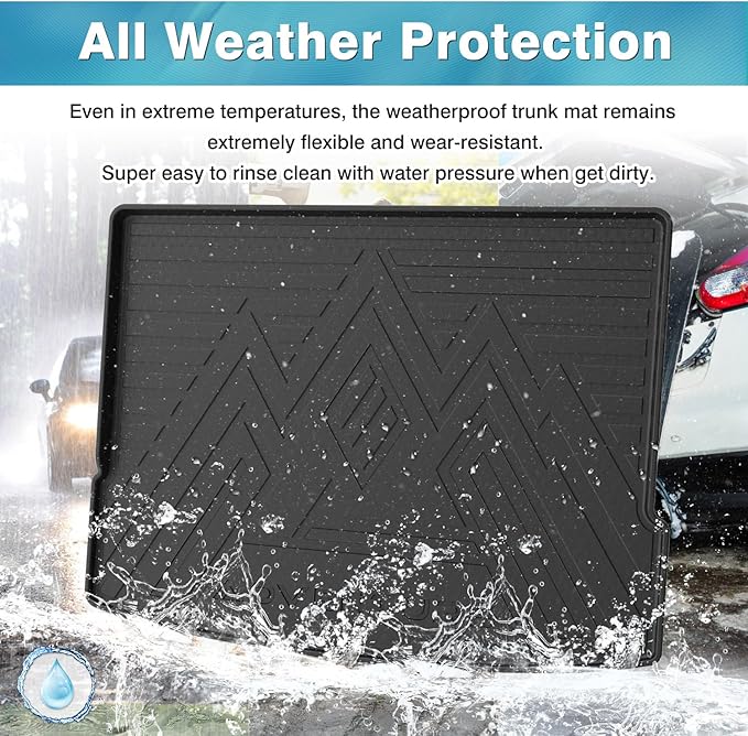 Mixsuper Cargo Liner for Hyundai Kona/Kona Electric (EV) 2024-2025, Trunk Mat for Hyundai Kona Accessories Cargo Mat Rear Trunk Liner Black