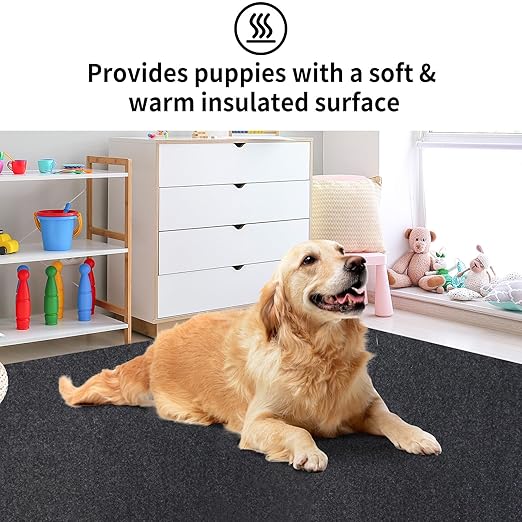 NYFITY Kennel Pad Dog Crate Mat Liner, Absorbs Urine, Waterproof, Non-Slip, Washable Puppy Pee Pad for Kennel Training - Under Pet Cage to Protect Floors, Thin Cut to Fit Design (42" x 28" - 1 Pack )