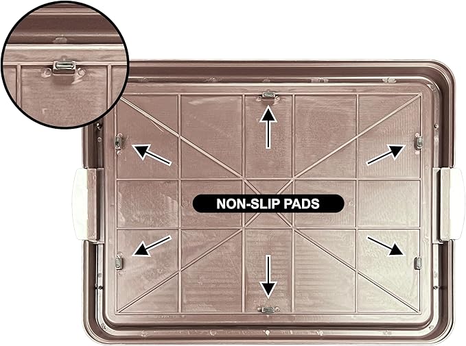 Pets-N-Me Dog Pee Pad Holder, Puppy Potty Training Tray 22.5”X16.5” for Small Dogs (Chocolate)