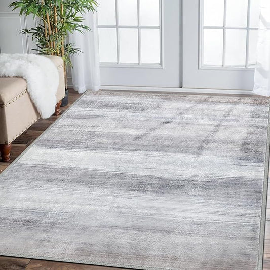 COMSLE Door Mat, Front Door Mat Indoor for Entrance Faux Wool Absorbent Non Slip Modern Throw Rug for Entryway Bedroom Muddy Paws - Pet Friendly, 47x71 Inches, Brown Machine Washable