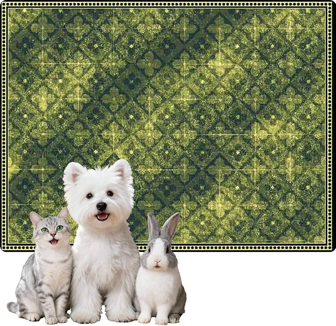 Dog Pee Pads Training Pads Upgrade Triple Thickness All-Purpose Super Absorbent & Leak-Proof, Quick Dry and Leak-Proof and Odor Control (Green/Multi, 18" x24" x2PCS)