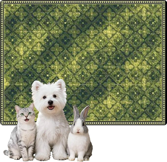 Dog Pee Pads Training Pads Upgrade Triple Thickness All-Purpose Super Absorbent & Leak-Proof, Quick Dry and Leak-Proof and Odor Control (Green/Multi, 18" x24" x2PCS)