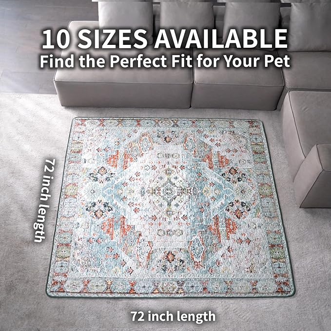 Dog Pee Pads Training Pads Upgrade Triple Thickness All-Purpose Super Absorbent & Leak-Proof, Quick Dry and Leak-Proof and Odor Control (Blue/White/Multi, 72" x72"x1PCS)