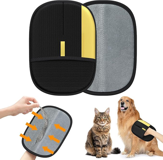 Ulyuhoda Pet Hair Remover - 2025 New Electrostatic Magic Brush Pet Hair Remover Glove, Reusable Cat & Dog Hair Remover Tool for Clothing, Couch, Furniture, Carpet, Car Seat, Cat Grooming Glove, 1 PCS