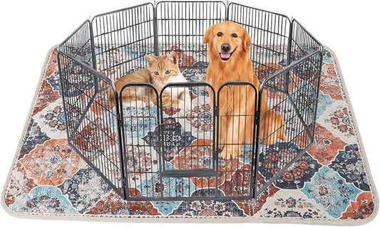 IEUUMLER Washable Pee Pads for Dogs, 1 Pack Reusable Pee Pads for Dogs Non-Slip Grip, Super Absorbent Waterproof Puppy Pads for Potty Training, Playpen, Crate, Whelping Box EU011 (Orange,63" x 63")