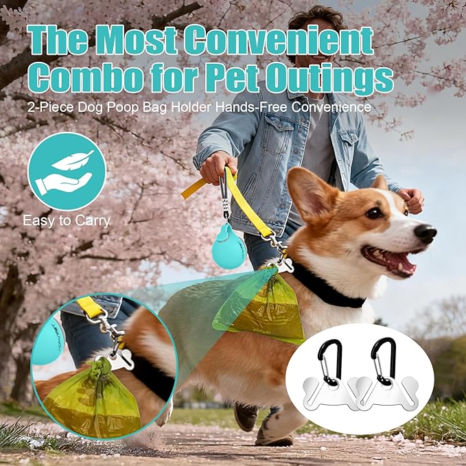 Portable Dog Water Bottle 10oz Stainless Steel Travel Dog Water Dispenser with Bowl No-Spill Puppy Water Bottle for Walking Hiking Small Dog Water Bottle, Includes Waste Bag Holder