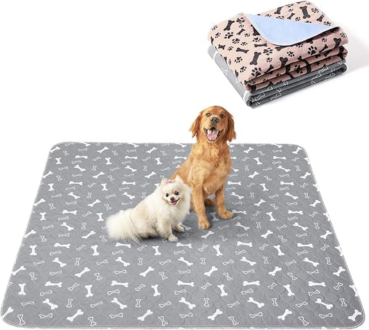 Eterish Reusable Washable Pee Pads for Dogs Extra Large 47'' x 47'' 2 Pack, Absorbent Pet Puppy Dog Training Pads Non-Slip, Waterproof Whelping Potty Pads for Dogs Leak-Proof