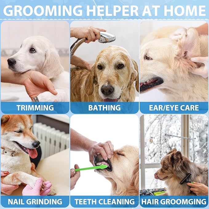 Pet Dog Grooming Hammock Harness for Medium Dogs Nail Trimming, Dog Sling for Cutting Nails, Dog Hanging Holder Hanger with Nail Clippers, Nail File, Scissors