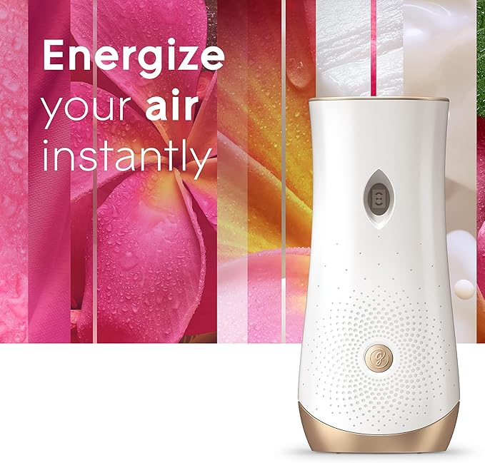 Glade Automatic Spray Refill and Holder Kit, Air Freshener for Home and Bathroom, Tropical Blossoms, 6.2 Oz, 2 Count