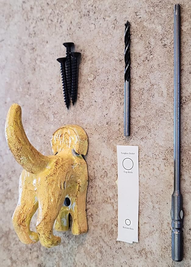 Lulu Decor, Cast Iron Labrador Black, Chocolate Brown & Cream Dog Tail Hooks (3 Dog Tail Hooks)