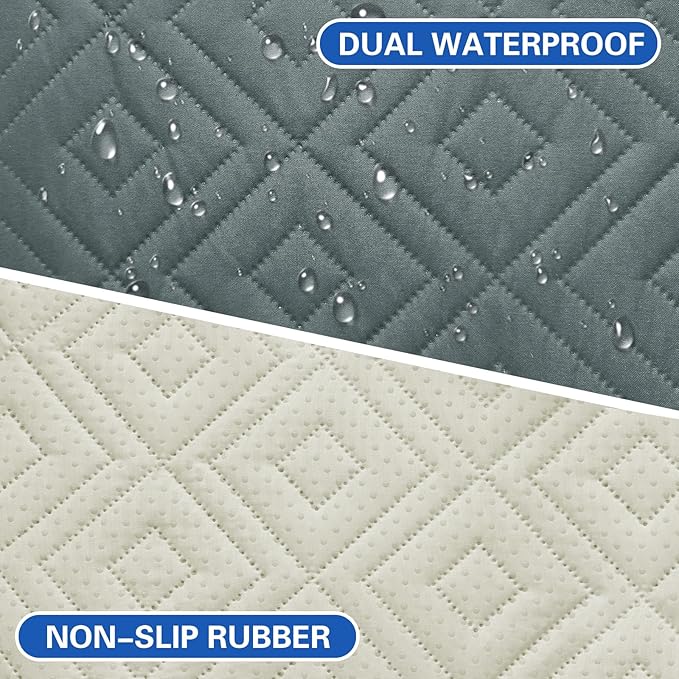2026 Waterproof Bed Sofa Blanket (52"x82") Comfy Couch Sofa Mat for Dog Pets with Anti-Slip Back, Universal Incontinence Lightweight Liner Pad for Furniture Car Picnic etc Durable Washable, Dark Grey