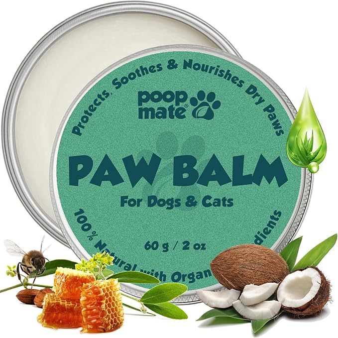 Dog Paw Balm & Nose Balm – Natural, Lick-Safe Paw Care for Dogs – Moisturizing Snout Cream with Coconut Oil, Shea Butter & Vitamin E – Protects Cracked Pads & Dry Noses – 2 oz