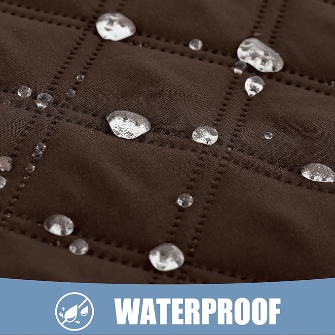 Smiry Waterproof Dog Bed Cover Pet Blanket, Soft Washable Dog Blanket for Furniture Bed Couch Sofa Reversible, Checkered (40"x80", Chocolate/Beige)