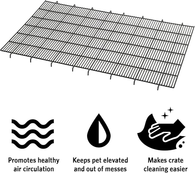 MidWest Homes for Pets Floor Grid for Dog Crate | Elevated Floor Grid Fits MidWest Folding Metal Dog Crate Models 1548U, 1548DDU, 1648U, 1648DDU, 748UP, 448, 448DD