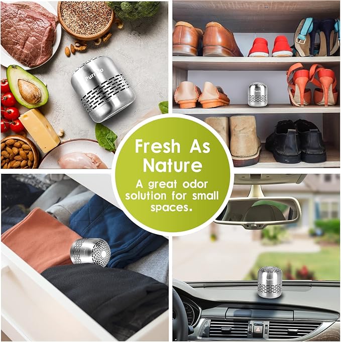 Purriko Refrigerator Deodorizer,Lasts up to 10 Years,Refrigerator Odor Eliminator,Fridge Deodorizer,More Effective Than Baking Soda Bamboo Air Purifying Bags