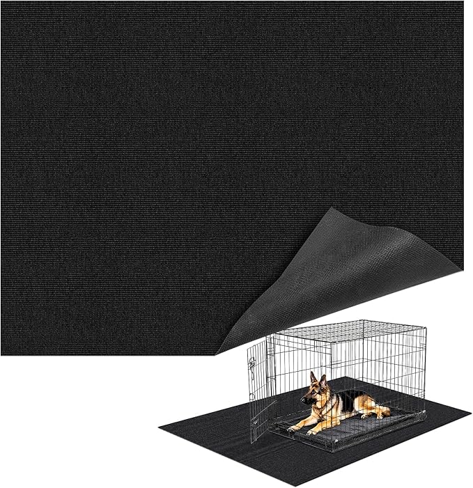 32" X 50" X 0.23'' Mat for Under Dog Crate Waterproof Non-Slip Kennel Mat to Protect Floors Large Absorbs Urine Reusable Dog Playpen Mat