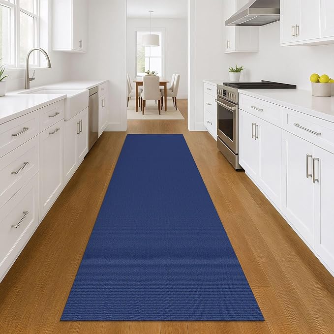 KOZYFLY Washable Runner Rug 3x10 ft Hallway Kitchen Runner Rugs with Rubber Backing Bobo Entryway Runner Indoor, Long Carpet Runners for Hall Kitchen Entryway, Royal Blue