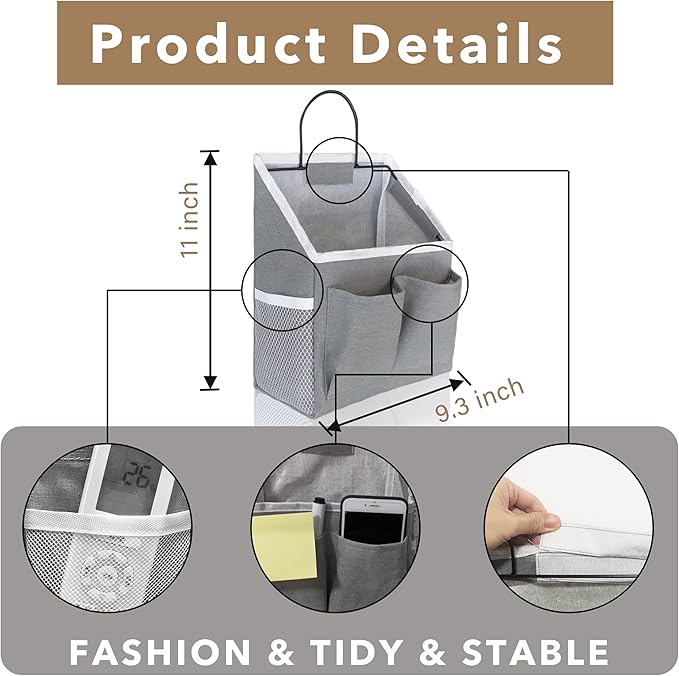 Wall Hanging Organizer Bag (Small) (Pink-2pcs)