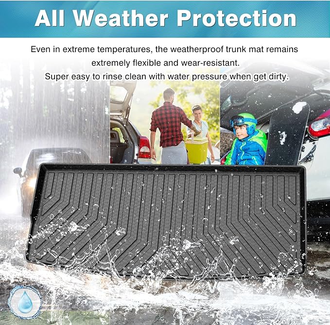 Mixsuper Cargo Liner for Chevrolet Tahoe/GMC Yukon 2021-2026, All Weather Cargo Mat Trunk Liner, Behind The 3rd Row Seats, Black