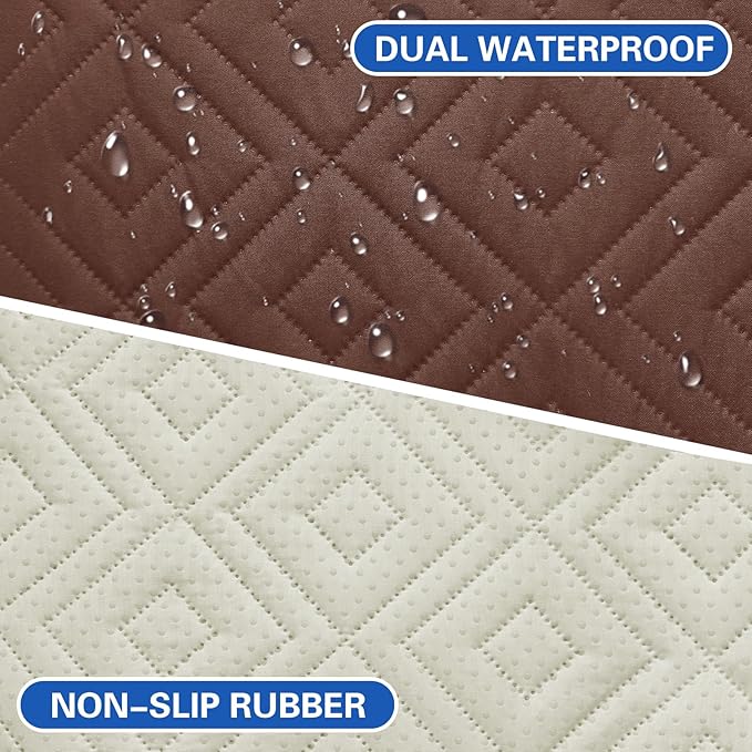2026 Waterproof Sofa Dog Blanket (30"x70") Comfy Couch Sofa Mat for Pets with Anti-Slip Back, Universal Incontinence Lightweight Liner Pad for Furniture Car Picnic etc Durable Washable, Coffee