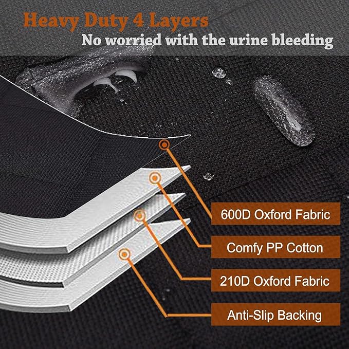 Dog Car Seat Cover for Back Seat, Dog Hammock for Car Seat Protector with Mesh Window Waterproof Nonslip Cars Trucks and SUV 53” W x 60” L