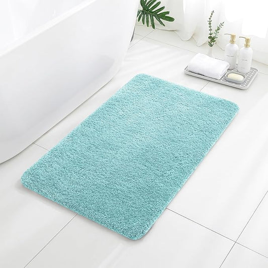 Aqua Haze Bathroom Rugs 24"x40" – Large Plush Microfiber Bath Mat, Soft Non Slip Floor Mat, Absorbent and Washable Rug – Perfect for Bathroom or Bedroom Use
