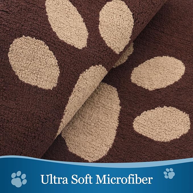 Buganda Dog Door Mat for Muddy Paws, Absorbent Dirt Trapper Washable Indoor Doormats, Non Slip Low-Profile Mud Mat for Dogs, Front Entrance Doormat for Inside Floor (59x24 Inches, Brown)