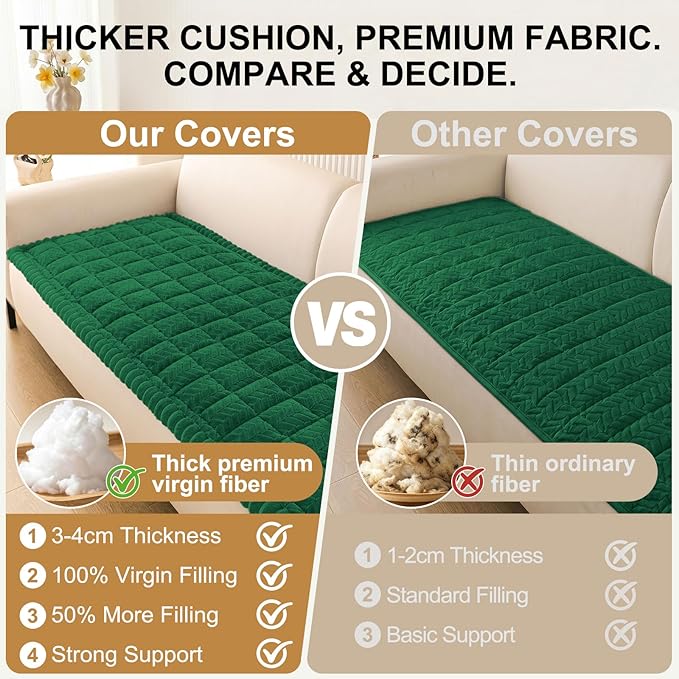Smiry Non Slip Couch Armrest Covers for Dogs, Fuzzy Pet Couch Arm Covers for Sofa Pet Friendly, Soft Sofa Slipcovers Recliner Chair Arm Protector Washable (Turquoise, 27.6" x 27.6")