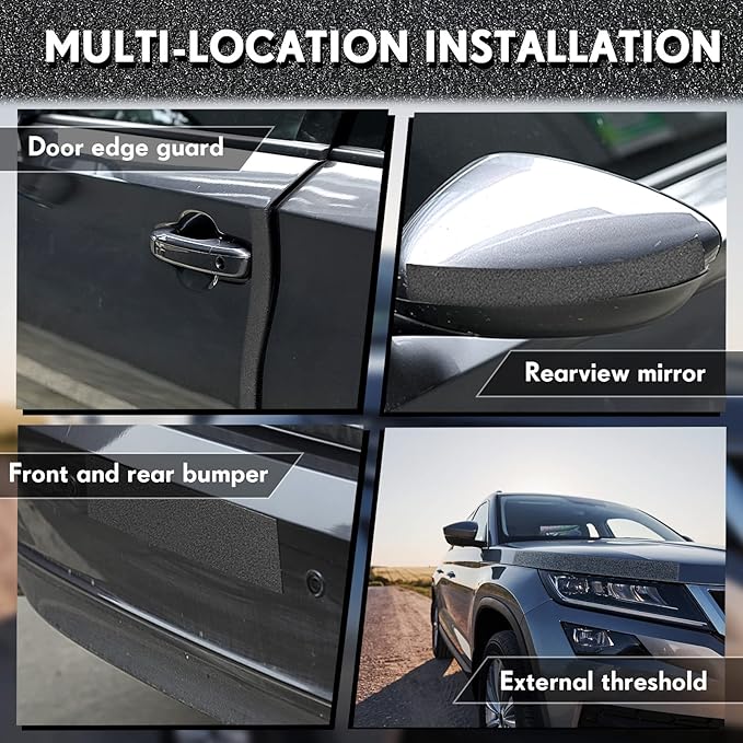 Frienda Car Door Edge Guards Door Sill Protector Automotive Entry Guard Anti Collision Scuff Sill Trim Protection Strips for Most Cars Vehicles Accessories(2.8 Inch Wide, 16.4 Feet,Clear)
