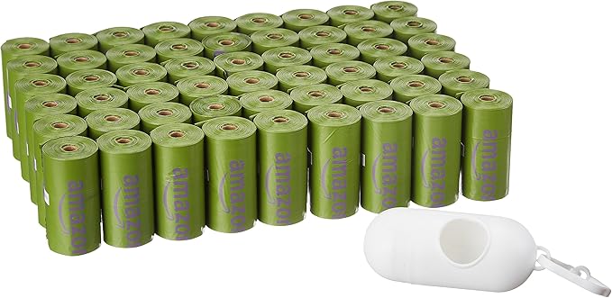 Amazon Basics Dog Poop Bags with Dispenser,Enhanced for Guaranteed Leakproof,Lavender Scented,Includes Leash Clip,(Pack of 4860)