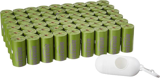 Amazon Basics Dog Poop Bags with Dispenser,Enhanced for Guaranteed Leakproof,Lavender Scented,Includes Leash Clip,(Pack of 4860)