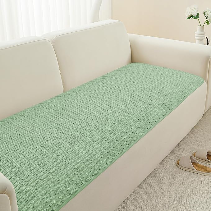 Foxdecor Couch Cover Sofa Covers Washable, Dog Bed Cover Couch Covers for 3 Cushion Couch Sofa Pet Friendly, Dog Couch Cover Furniture Covers for Pets.(Sage Green 32x82 inch)