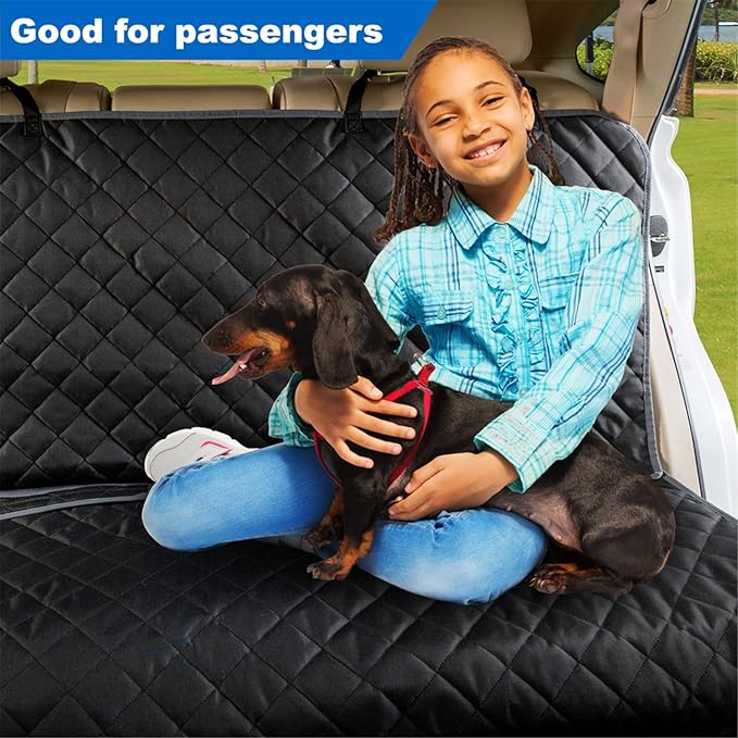 VIEWPETS Bench Car Seat Cover Protector - Waterproof, Heavy-Duty and Nonslip Pet Car Seat Cover for Dogs with X-Large Size Fits for Large SUVs & Trucks