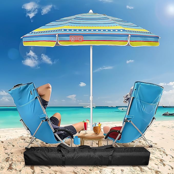 LUEXBOX 57 Inch Patio Umbrella Storage Bag for Outdoor, Nylon Beach Umbrella Folding Cover, Heavy Duty Zipper Travel Carrying Duffle Bag for Sports, Beach