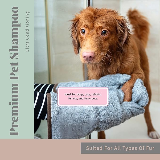 Begley's No Rinse Waterless Pet Shampoo, Bathless Cleaning, Deodorizing, and Odor Removal for a Shiny, Fresh Smelling Coat - Effective for Dogs, Puppies, and Cats - Fresh Lavender Scent