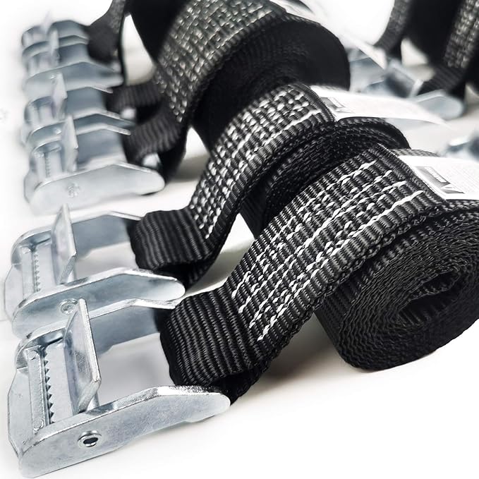 1500 lbs 1" x 4' Tie Down Straps, 2 Pack Adjustable Lashing Straps Ratchet Straps Heavy Duty Ratchet Tie Down Straps Cargo Straps with Cam Buckle Suitable for Carrying Various Cargo or Luggage